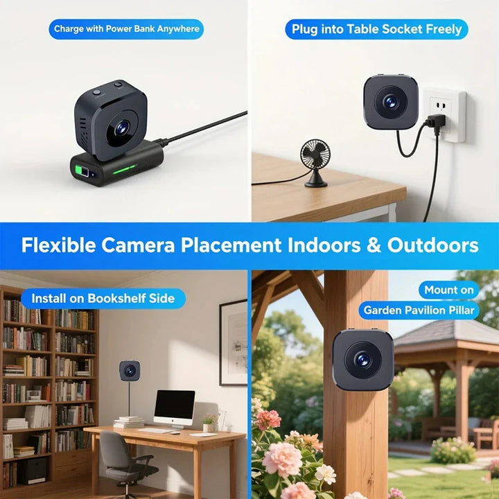 Compact Mini Wireless Security Camera | 1080P HD | Night Vision | Indoor
