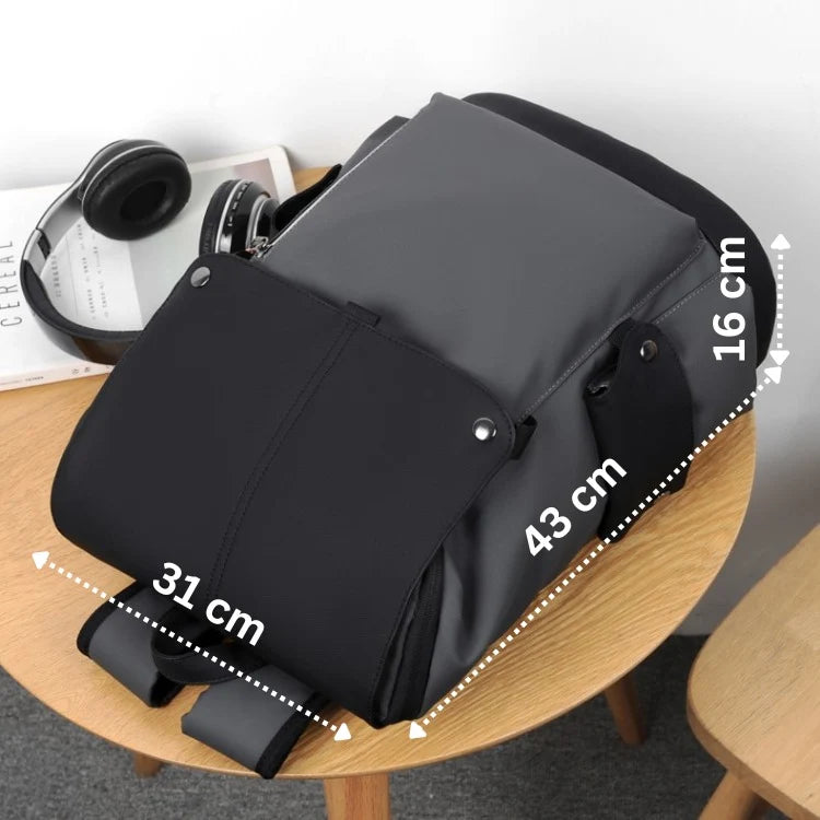 Compact Waterproof Backpack | Flap Top, Diagonal Zip