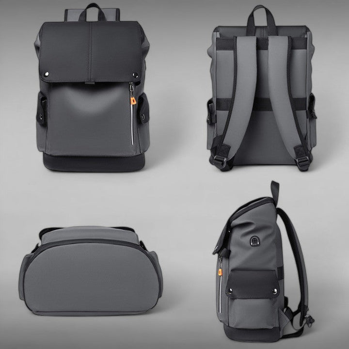 Compact Waterproof Backpack | Flap Top, Diagonal Zip