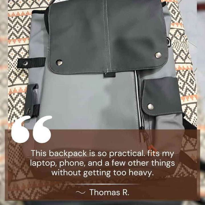 Compact Waterproof Backpack | Flap Top, Diagonal Zip