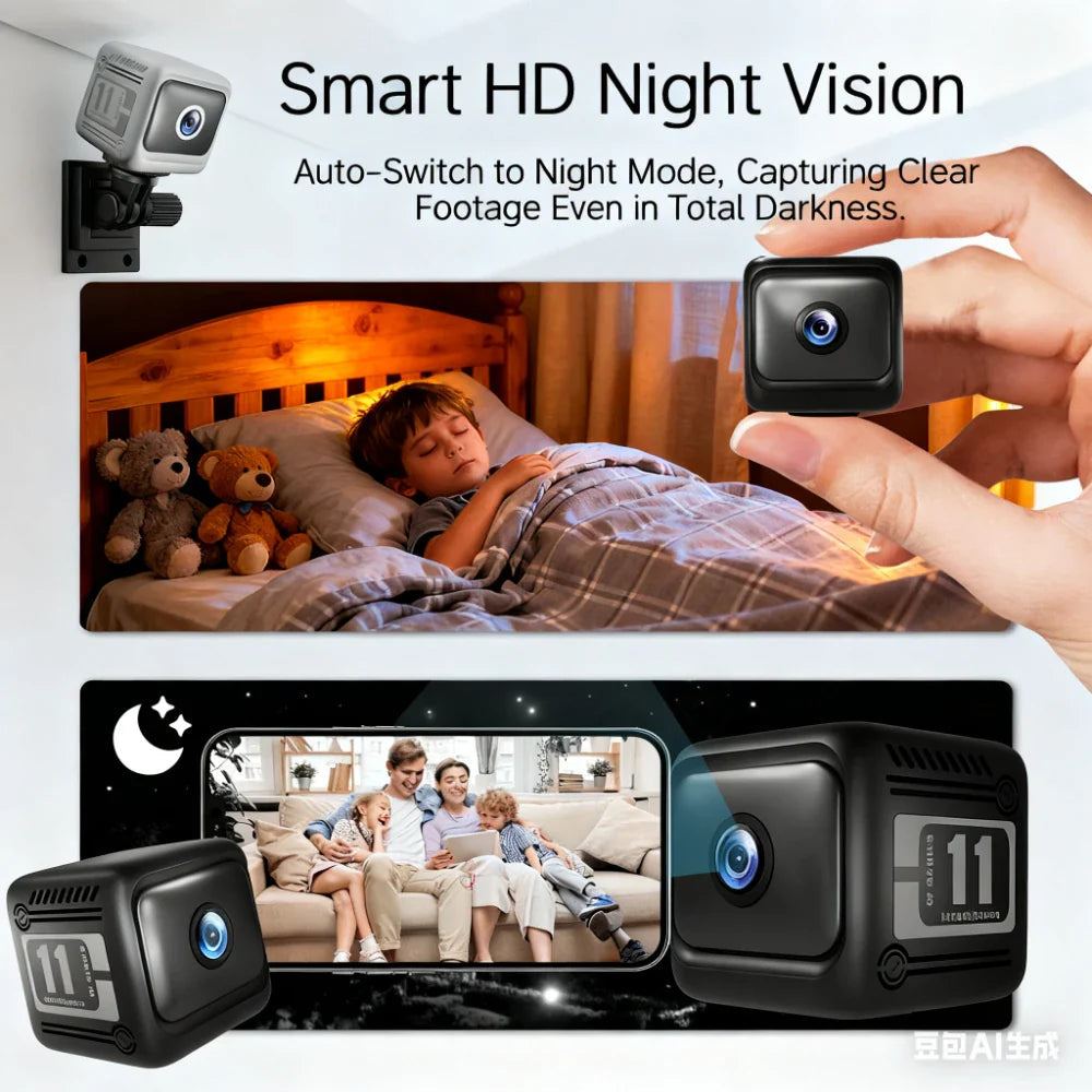 Compact WiFi Security Camera | 1080P HD with Night Vision