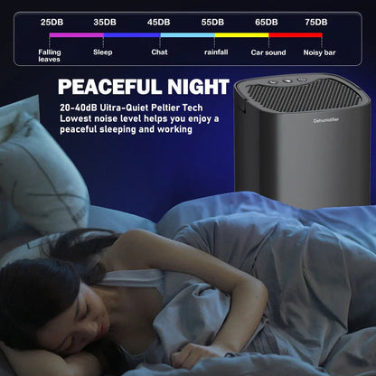 Compact Dehumidifier | 1000ml Portable Air Purifier with Night Light | Ideal for Cleaner, Drier Air Quality 5