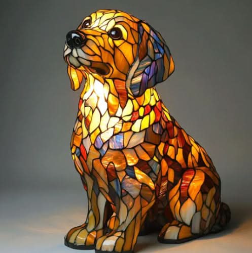 LED Table Lamp Animal Pattern Decorative USB Powered with Warm Light 18
