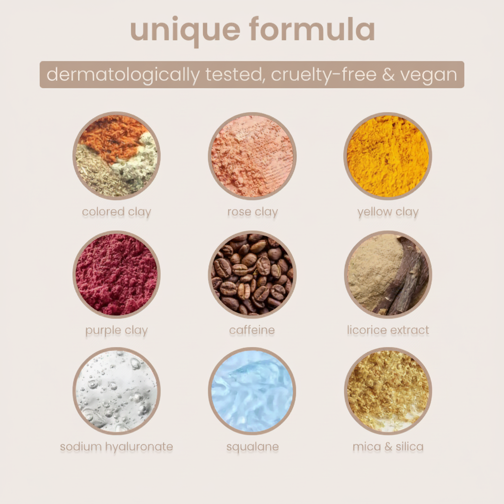 Undereye Corrector Clay Formula | 4 Adapting Shades for All Skin Tones | Brightens Dark Circles Without Creasing 5