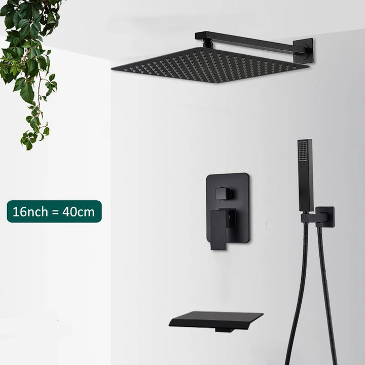 Concealed Rain &amp; Waterfall Shower System