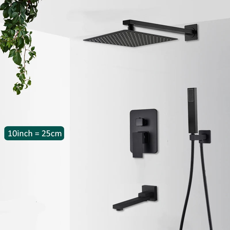 Concealed Rain &amp; Waterfall Shower System