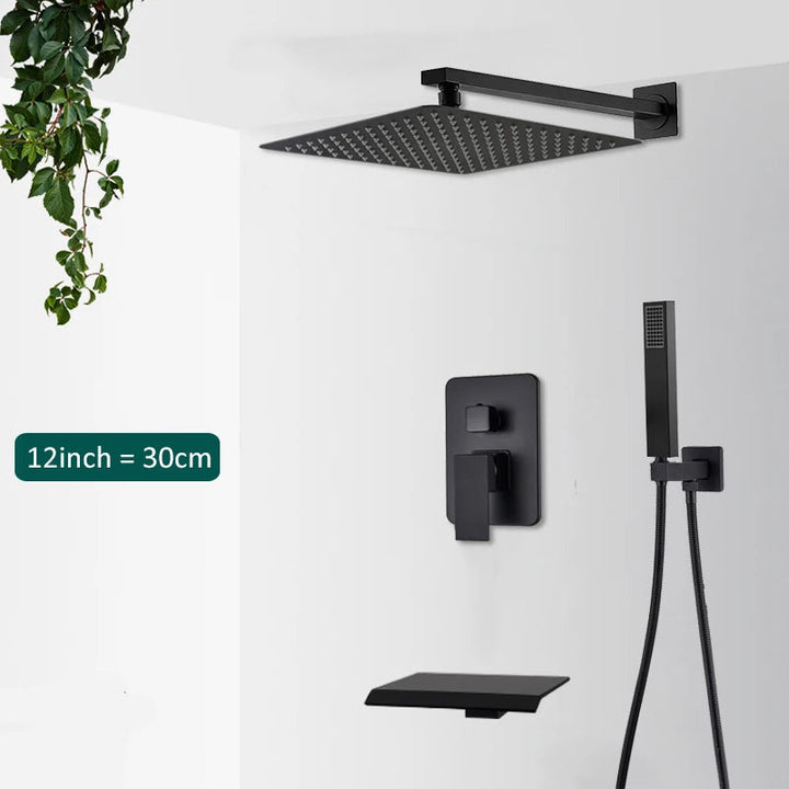 Concealed Rain &amp; Waterfall Shower System