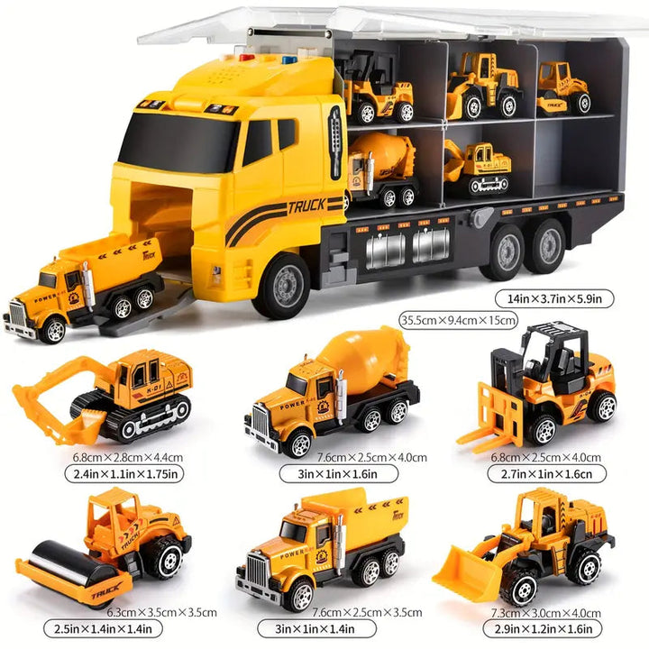Construction Toy Set | Vehicles &amp; Assembly Tools | Non-Toxic | STEM Learning | Ages 3+