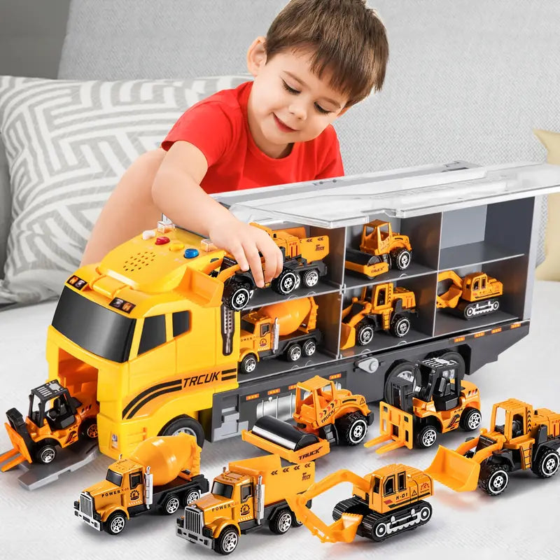 Construction Toy Set | Vehicles & Assembly Tools | Non-Toxic | STEM Learning | Ages 3+