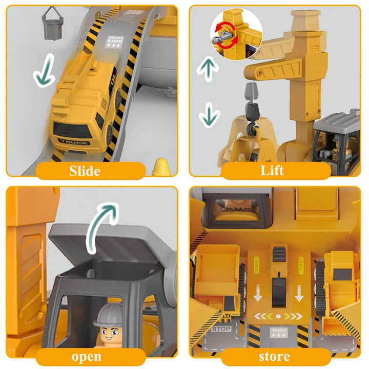 Construction Vehicle Toy Set | Electric &amp; Manual Screwdriver | Ages 3+ | STEM