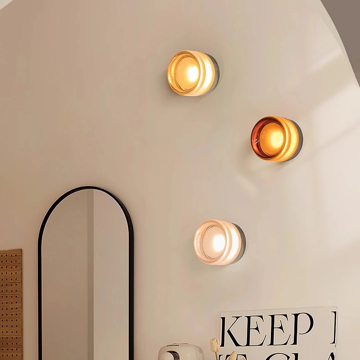 Contemporary Wall Sconce Lighting with Dimple Glass Design | Energy-Efficient LED Wall Lamp for Stylish Illumination 2