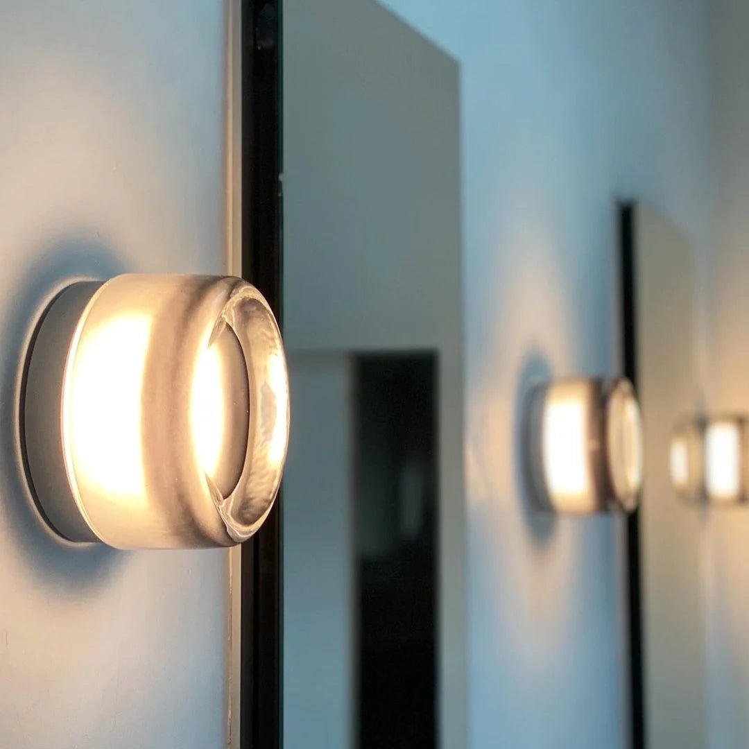 Contemporary Wall Sconce Lighting with Dimple Glass Design | Energy-Efficient LED Wall Lamp for Stylish Illumination 7