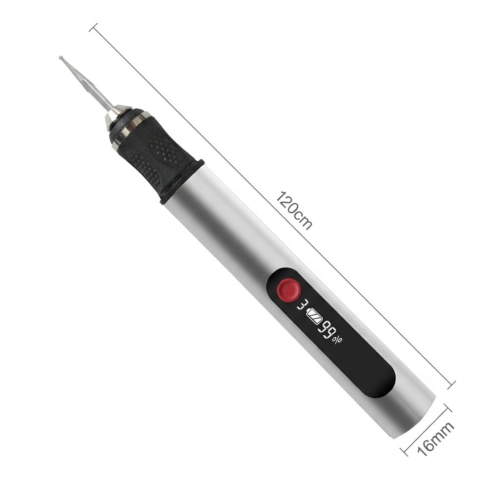 Cordless Engraving Pen Rechargeable USB-C 3-Speed with 18,000 RPM Motor