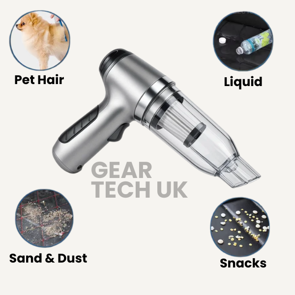 Cordless Handheld Car Vacuum Cleaner | 95,000PA Suction, Vacuum &amp; Blower | 20-Day Battery, USB-C Charging, 6 Attachments