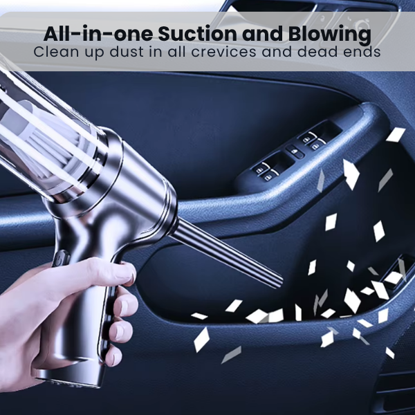 Cordless Handheld Car Vacuum Cleaner | 95,000PA Suction, Vacuum &amp; Blower | 20-Day Battery, USB-C Charging, 6 Attachments