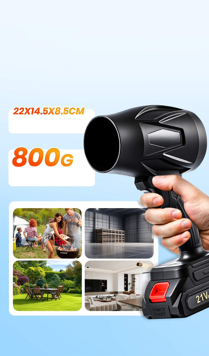 Cordless Leaf &amp; Snow Blower | 1050W Motor, 20,000 RPM Turbofan | 5000mAh Battery, Maintenance-Free, Lightweight Design