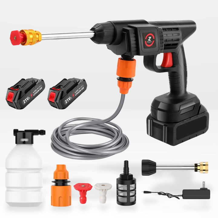 Cordless Pressure Washer | 50 Bar | 21V 10000mAh | 10m Jet Range | 60 Min Battery | Car &amp; Patio
