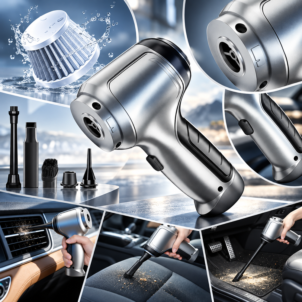 Cordless Car Vacuum Cleaner | Portable Handheld Design | Rechargeable Battery for Dust, Crumbs & Pet Hair Removal 2