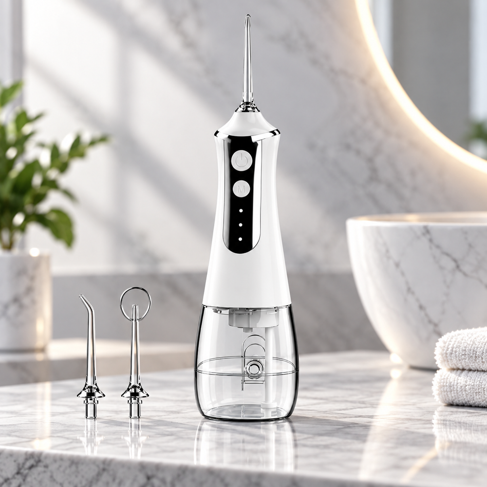 Cordless Water Flosser | 40-130 PSI, 3 Modes, 300 ml Tank | Multiple Nozzles for Braces, Gumline & Everyday Oral Care 2