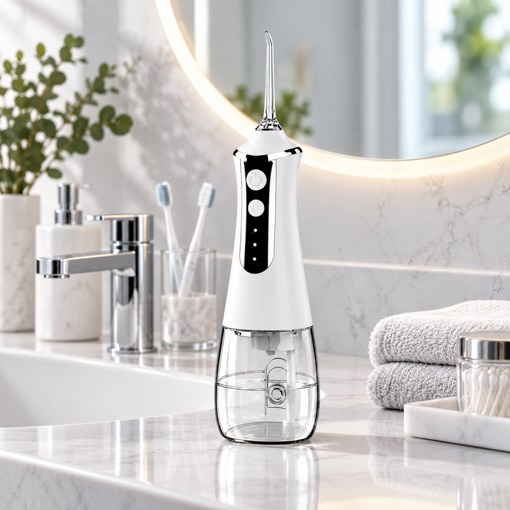 Cordless Water Flosser | 40-130 PSI, 3 Modes, 300 ml Tank | Multiple Nozzles for Braces, Gumline &amp; Everyday Oral Care 1