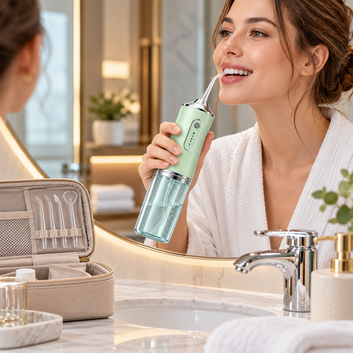 Cordless Water Flosser Rechargeable | Replaceable Nozzles | Gentle Gumline Clean for Sensitive Teeth and Fresh Breath 5