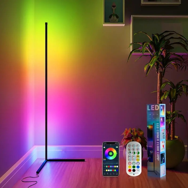 Corner Floor Lamp | Slim Upright Bar, App And Remote