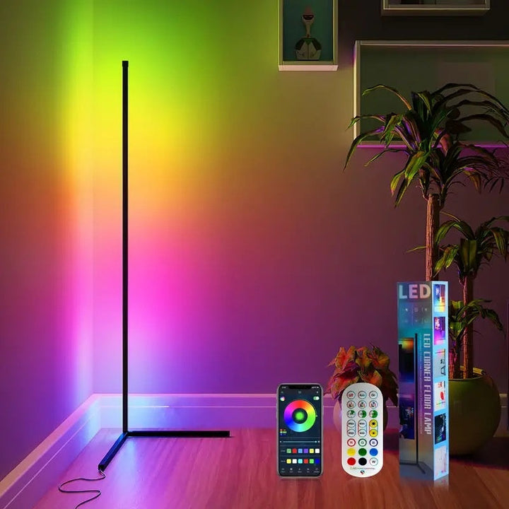 Corner Floor Lamp | Slim Upright Bar, App And Remote