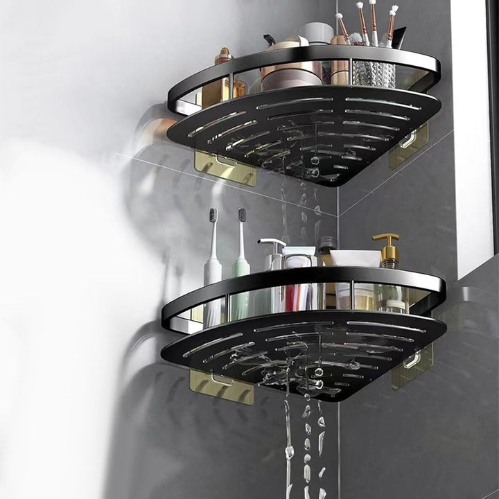 Corner Shelf Aluminum No Drilling | Bathroom Shower Organiser 2-Pack