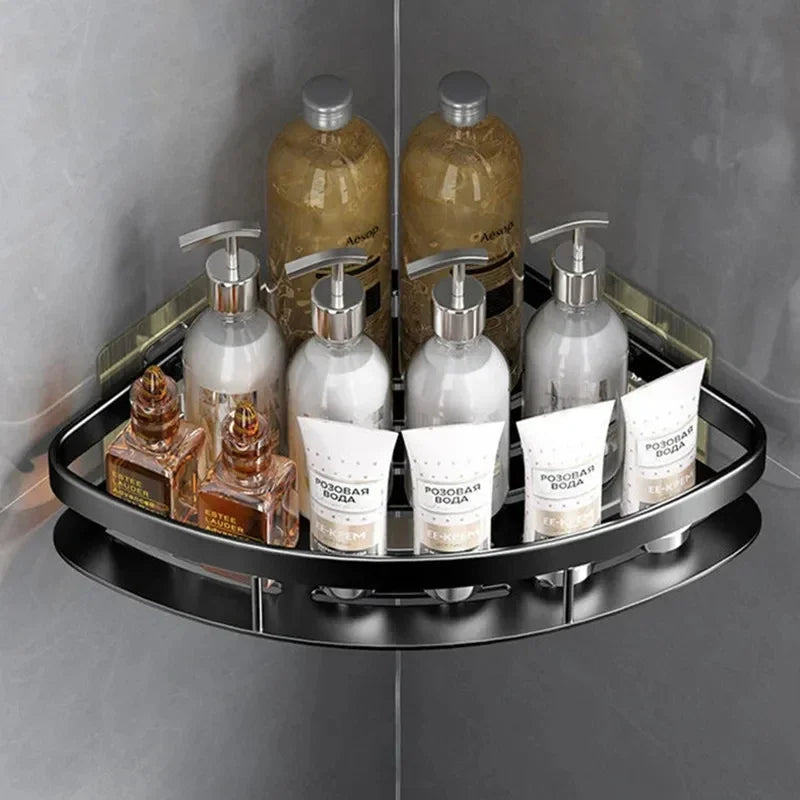 Corner Shelf Aluminum No Drilling | Bathroom Shower Organiser 2-Pack