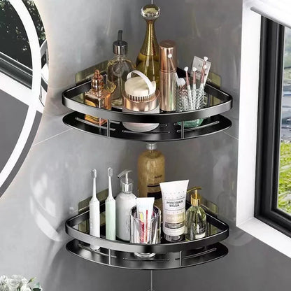 Corner Shelf Aluminum No Drilling | Bathroom Shower Organiser 2-Pack