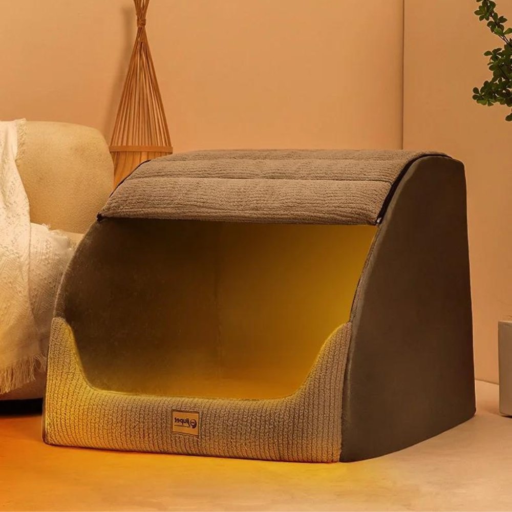 Covered Dog Bed | Cosy Enclosed Den for Medium and Large Dogs 1