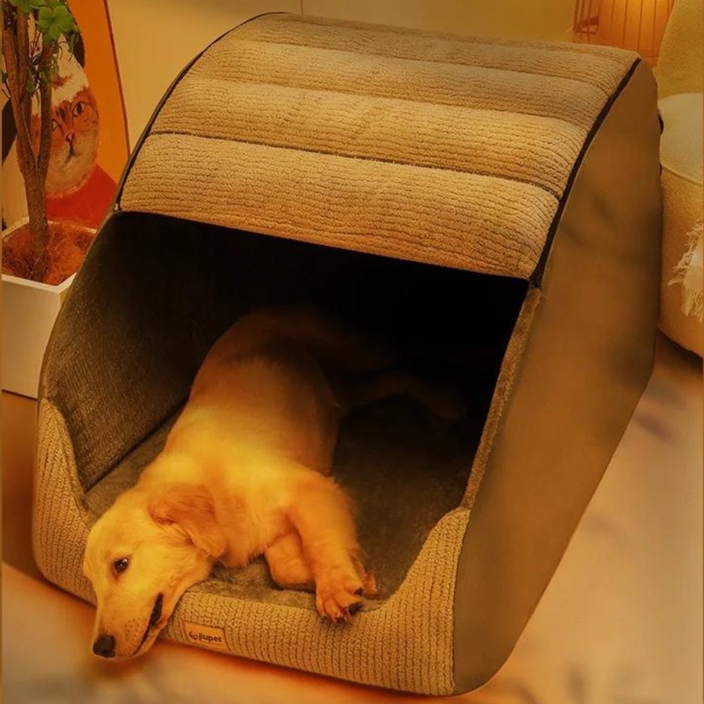 Covered Dog Bed | Cosy Enclosed Den for Medium and Large Dogs 3