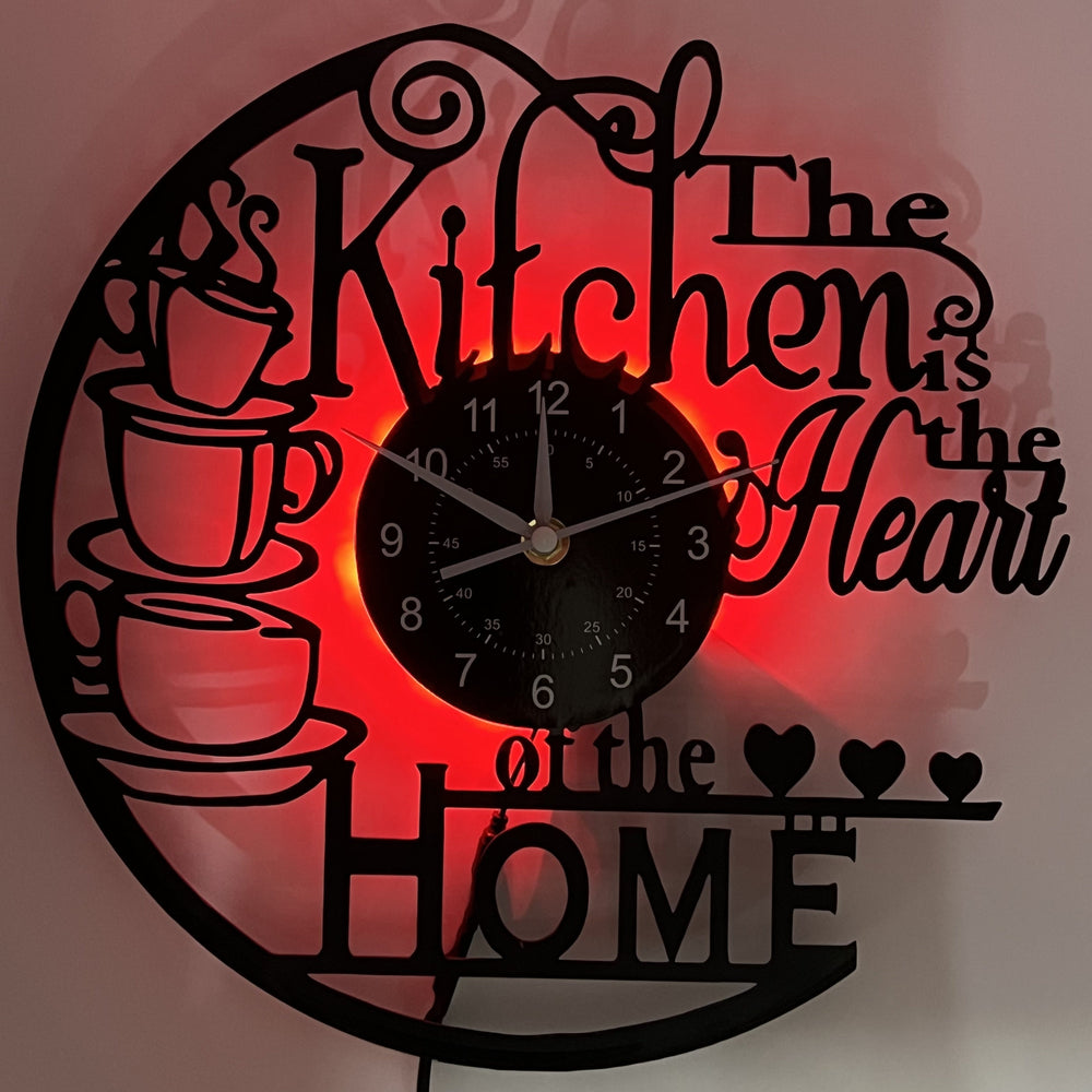 Cozy Kitchen Wall Clock | Decorative Laser Cut Design