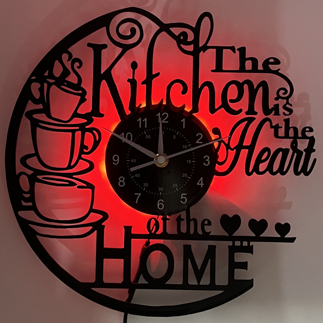 Cozy Kitchen Wall Clock | Decorative Laser Cut Design