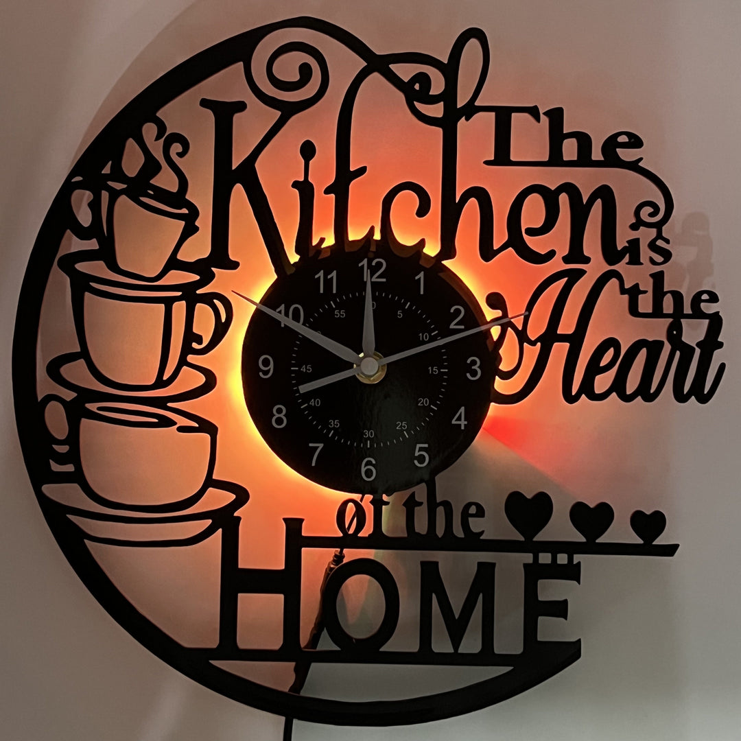 Cozy Kitchen Wall Clock | Decorative Laser Cut Design
