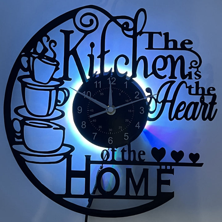 Cozy Kitchen Wall Clock | Decorative Laser Cut Design