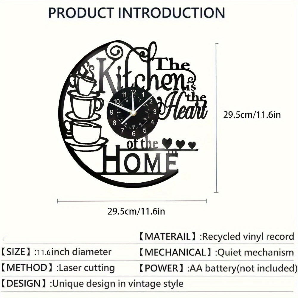 Cozy Kitchen Wall Clock | Decorative Laser Cut Design