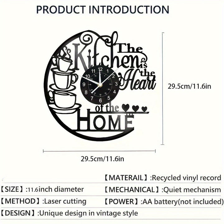 Cozy Kitchen Wall Clock | Decorative Laser Cut Design