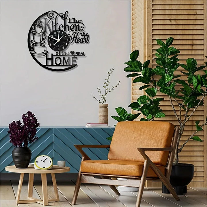 Cozy Kitchen Wall Clock | Decorative Laser Cut Design