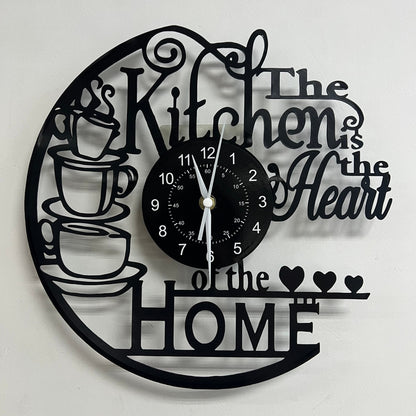 Cozy Kitchen Wall Clock | Decorative Laser Cut Design