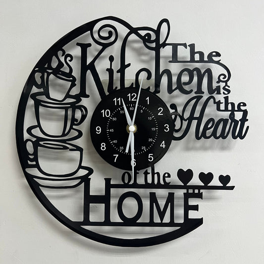 Cozy Kitchen Wall Clock | Decorative Laser Cut Design