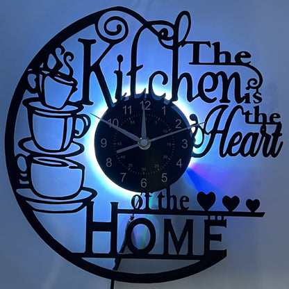 Cozy Kitchen Wall Clock | Decorative Laser Cut Design