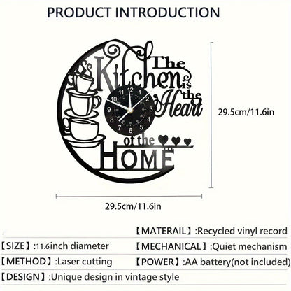 Cozy Kitchen Wall Clock | Decorative Laser Cut Design