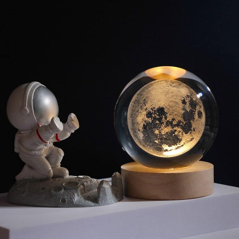 Crystal Ball Night Light | 3D Engraved Ambient Lamp 0