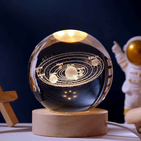 Crystal Ball Night Light | 3D Engraved Ambient Lamp 2