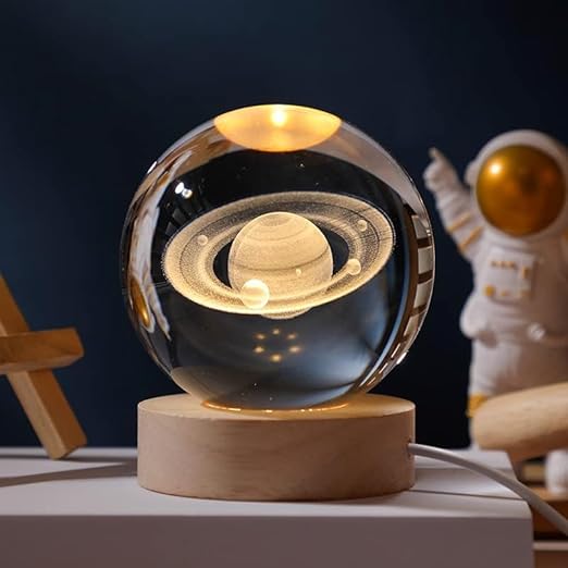 Crystal Ball Night Light | 3D Engraved Ambient Lamp 3