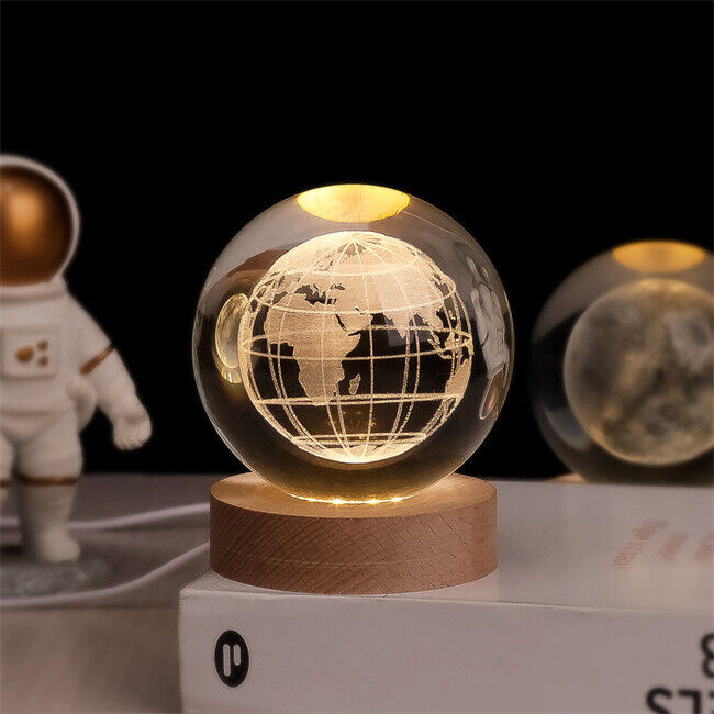Crystal Ball Night Light | 3D Engraved Ambient Lamp 4