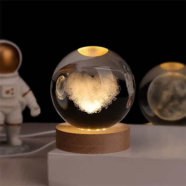 Crystal Ball Night Light | 3D Engraved Ambient Lamp 6