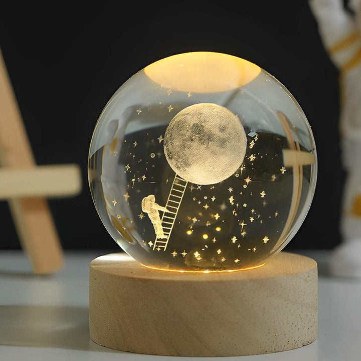 Crystal Ball Night Light | 3D Engraved Ambient Lamp 7