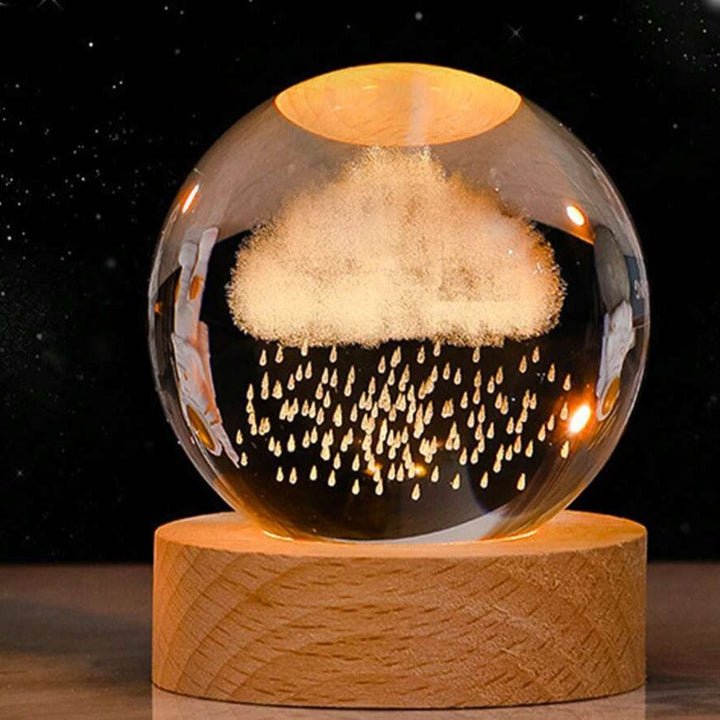 Crystal Ball Night Light | 3D Engraved Ambient Lamp 8